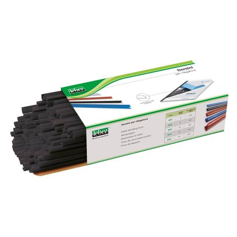 Dorsini tondi in PVC Lebez - dorso 15 mm - colore nero -