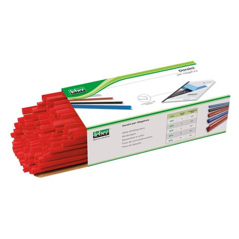Dorsini tondi in PVC Lebez - dorso 15 mm - colore rosso -