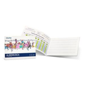 Album musica Favini Albomusica 6 pentagrammi - 8 fogli 17x24 cm -