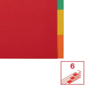 Divisori in cartoncino riciclato Esslete 160 g/m2 Esselte 6 tasti