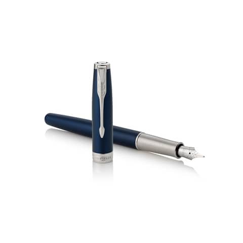 Penna stilografica Parker Sonnet Lacquer Blue 18K "F" nero