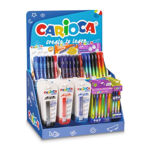 Espositore 31 articoli scrittura Carioca Counter Oops assortiti