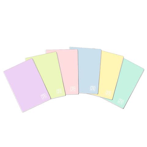 Quaderno Maxi One Color Pastello A4 - 80 g/m2 - 20+1 ff - 5 mm