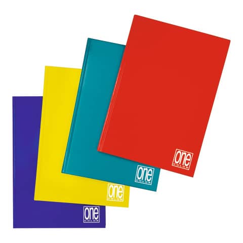 Maxi quaderno cartonato One Color  - A4 60 gr/mq - 240 facciate a righe 0B