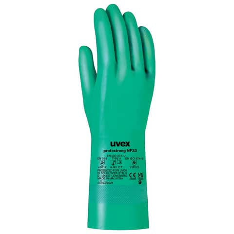 Guanti protettivi PROFASTRONG NF33 - rischi chimici - verde Uvex TG. 8