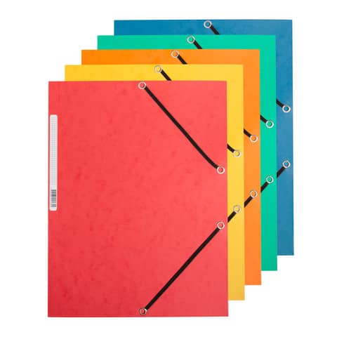 3-flap file folder with elastic Q-Connect 24,3x32 cm manilla cardboard